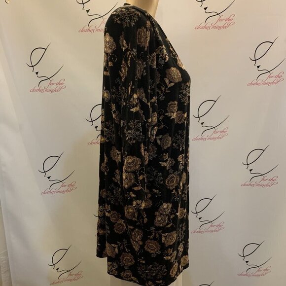 Acting Pro. Size Small. Knit Open Front Floral Duster. Stretch. B87. - Picture 3 of 5